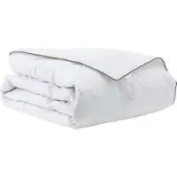 vidaXL Couverture d'hiver 140 x 220 cm, garnissage en duvet, couleur blanche, respirante