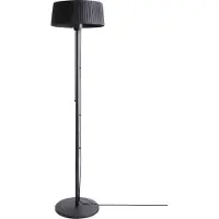 Beliani Chauffage électrique d'extérieur sur pied noir en acier halogène 1500 W accessoires de jardin