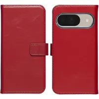 Selencia Étui portefeuille en cuir véritable Google Pixel 10 / 10 Pro - Rouge