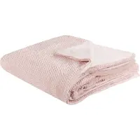 Beliani Couverture Bjas 200 X 220 Cm Rose Pastel