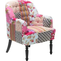 Beliani Fauteuil Mandal Tissu Rose