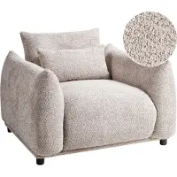 Beliani Fauteuil Jamsa Bouclé Taupe
