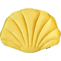 Beliani Coussin Consolida Velours Unicolore Jaune