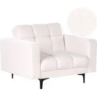 Beliani Fauteuil Alnes Bouclé Blanc