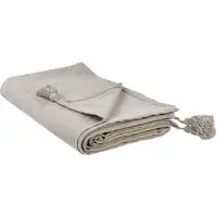 Beliani Couvre-Lits Lindula Coton 200 X 220 Cm Taupe