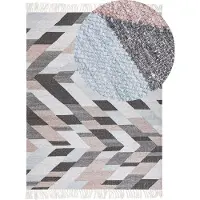 Beliani Tapis jute multicolore 160 x 230 cm motif géométrique court NAKKAS (160 x 230 cm)