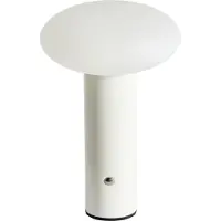 Beliani Lampe de table sans fil Blanc Métal Rechargeable Batterie Fonction tactile LED Variateur d'intensité Câble USB Lampe de table Design moderne