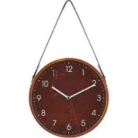 Beliani Horloge murale MDF marron 26 cm rétro