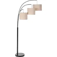 Beliani Lampadaire Caroni Lin Beige