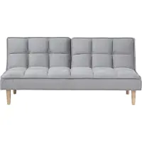Beliani Canapé-Lit Siljan Gris Clair Gris