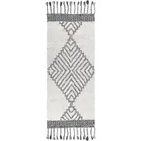 Beliani Tapis en coton 80 x 150 cm noir et blanc ERAY Lumarko! (80 x 150 cm)