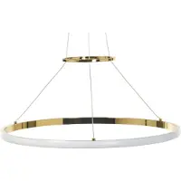 Beliani Lampe à suspendre LED or métal dia. 50 cm Lampe à suspendre pour salle à manger pour chambre pour salon