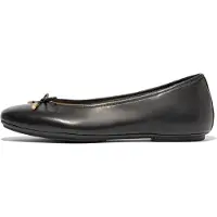 FitFlop pour femme. HX8-001 Ballerines en cuir noir avec n?ud Delicato (36), Plat, Aucun, Casuel, Fête, Classique