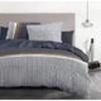 HOME LINGE PASSION Parure De Couette 100% Coton - Bleu - 240x260 Cm