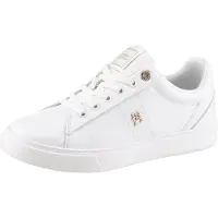 Tommy Hilfiger Baskets basses 'ESSENTIAL' or / blanc