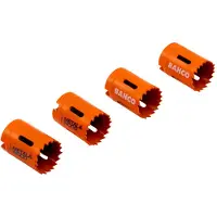 Bahco Set Of 4 Sandflex Bi-metal 35 Crowns Orange