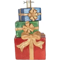 Clayre & Eef Support pour sapin de Noël Cadeau 25x28x48 cm Rouge Matériau céramique