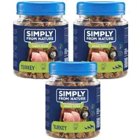 Simply From Nature Smart Bites - Friandises à base de viande de dinde pour chiens - 3x130 g