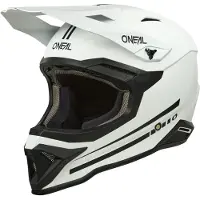 O'Neal 1SRS Solid, casque de motocross ,Mat Blanc/Noir ,M