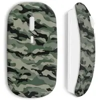 MANIACASE Souris sans fil - Militaire - Vert - Clé USB wifi incluse - Compatible Mac et PC - Ergonomique
