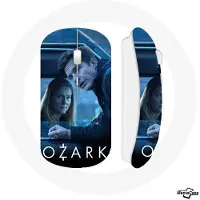 MANIACASE Souris sans fil - Ozark - Saison 4 - Affiche Wendy et Marty Byrde - Clé USB Wi-Fi incluse - Compatible Mac et PC