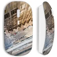 MANIACASE Souris sans Fil - - Street view - Blanc - Clé USB wifi incluse - Compatible Mac et PC