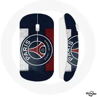 MANIACASE Souris sans fil - Paris Saint Germain - PSG Logo - Clé USB wifi incluse - Compatible Mac et PC - Bleu