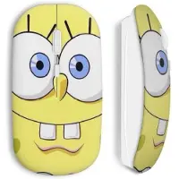 MANIACASE Souris Sans Fil - - Bob l'Eponge - Jaune - USB - Compatible Mac et PC