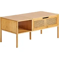 Beliani Table Basse Surrey Bambou Naturel