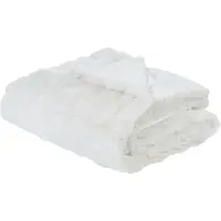 Beliani Couverture Salka Fourrure Synthétique 150 X 200 Cm Blanc