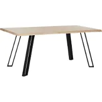 Beliani Table De Repas Graham Bois Clair