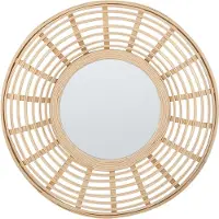Beliani Miroir HANUA Bambou Naturel