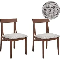 Beliani Ensemble de 2 chaises de salle à manger Isle Wood Grey Lumarko