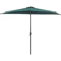 Beliani Parasol De Jardin Semi-Circulaire 270 Cm Vert Galati