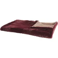 Beliani Plaid Rouge Bordeaux 180 X 220 Cm Tantan
