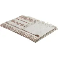Beliani Couverture Jorhat Coton 130 X 180 Cm Beige