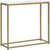 Beliani Console Delano Effet Marbre Doré