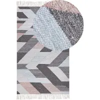 Beliani Tapis jute multicolore 80 x 150 cm motif géométrique court NAKKAS (80 x 150 cm)