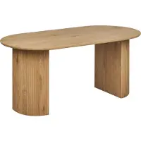 Beliani Table De Repas Savory Imitation Bois Bois Clair