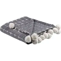 Beliani Couverture Yasam Coton 125 X 150 Cm Beige Sable