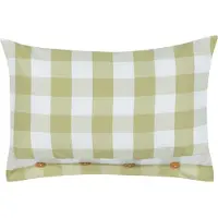 Beliani Coussin Tamnine 40 X 60 Cm À Carreaux Vert Clair