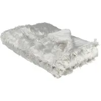 Beliani Couvre-lits DELICE Tissu 150 x 200 cm Gris clair