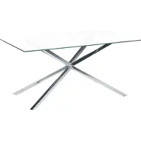 Beliani Table De Repas Cora Argenté