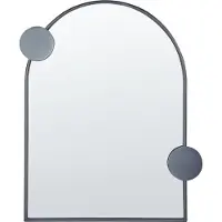 Beliani Miroir AULON Métal Noir