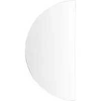 Beliani Miroir Semicirculaire Led 50 X 100 Cm Argent Loue Lumarko
