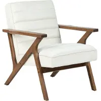 Beliani Fauteuil Kisa Velours Blanc Cassé