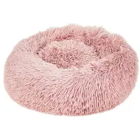 Beliani Lit Pour Animal Kulu Fourrure Synthétique Rose