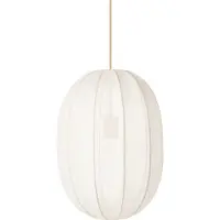Beliani Lampe à suspendre Blanc avec abat-jour en nylon Design moderne Éclairage Lampe à suspendre Salle à manger Salon Chambre à coucher