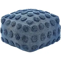 Beliani Pouf en coton bleu VISHVI