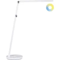 Beliani Schreibtischlampe LED weiss matt 48 cm verstellbar DORADO